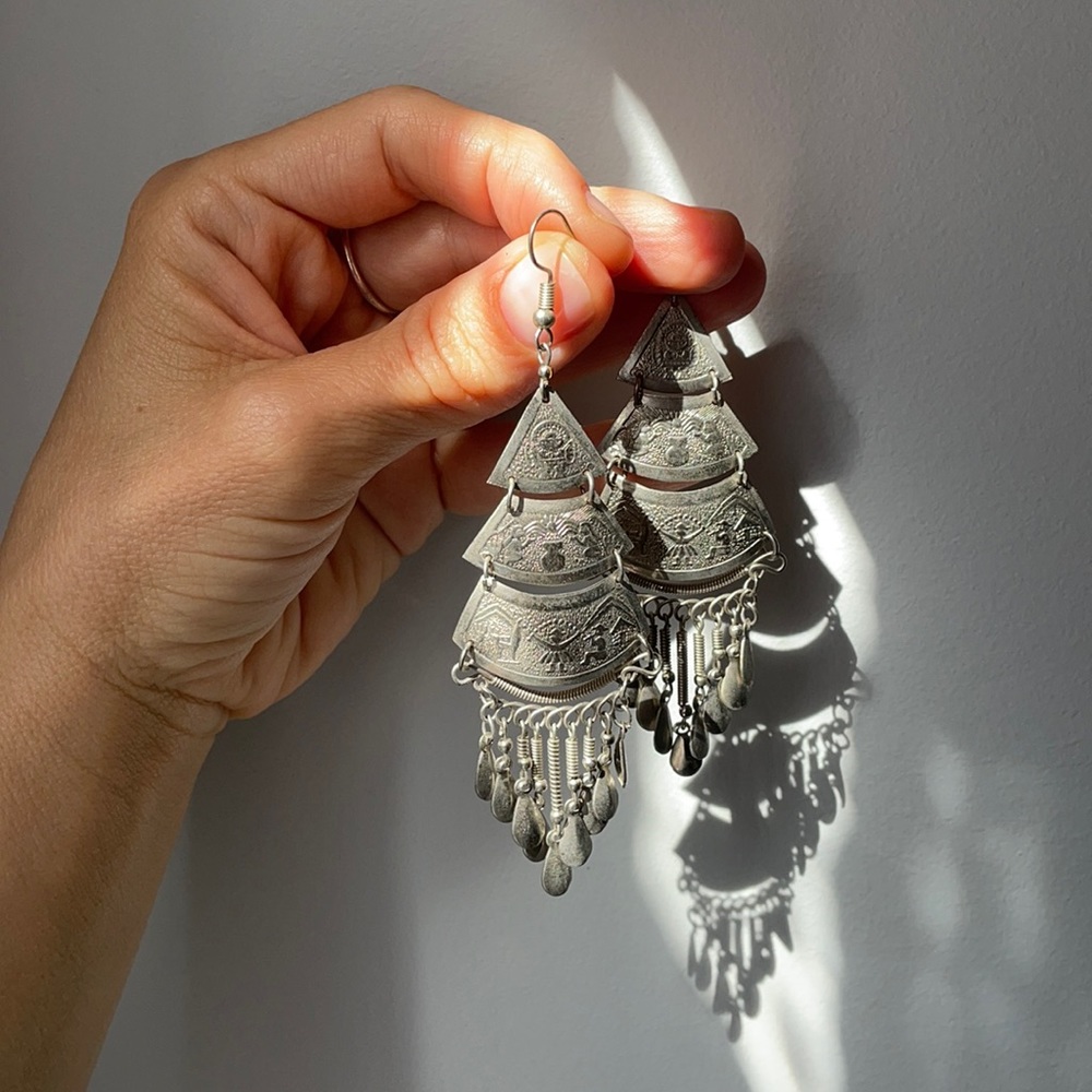 Very light silver earrings